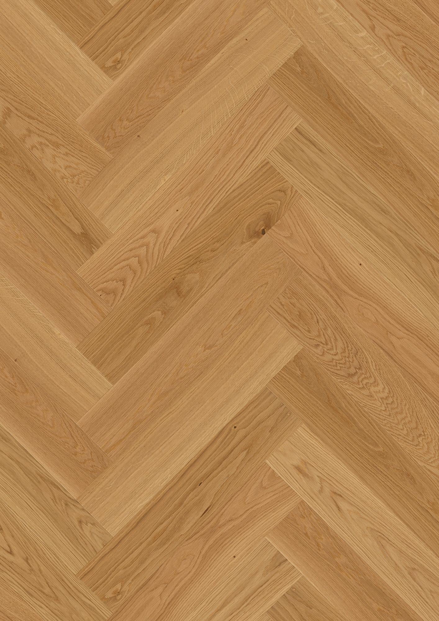 Boen Adagio Engineered Oak Herringbone Flooring, Brushed & L/Natural, A & B Planks: 14.0 x 138 x 690 mm