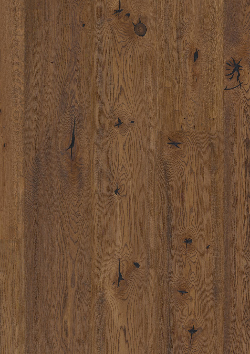 Boen Canyon Engineered Antique brown Oak Planks Flooring, Brushed & L/Natural: 15.0 x 300 x 2,750 mm