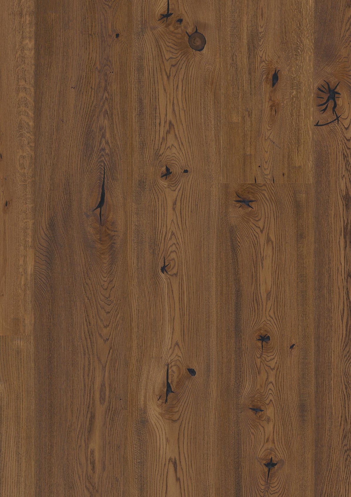 Boen Canyon Engineered Antique brown Oak Planks Flooring, Brushed & L/Natural: 15.0 x 300 x 2,750 mm