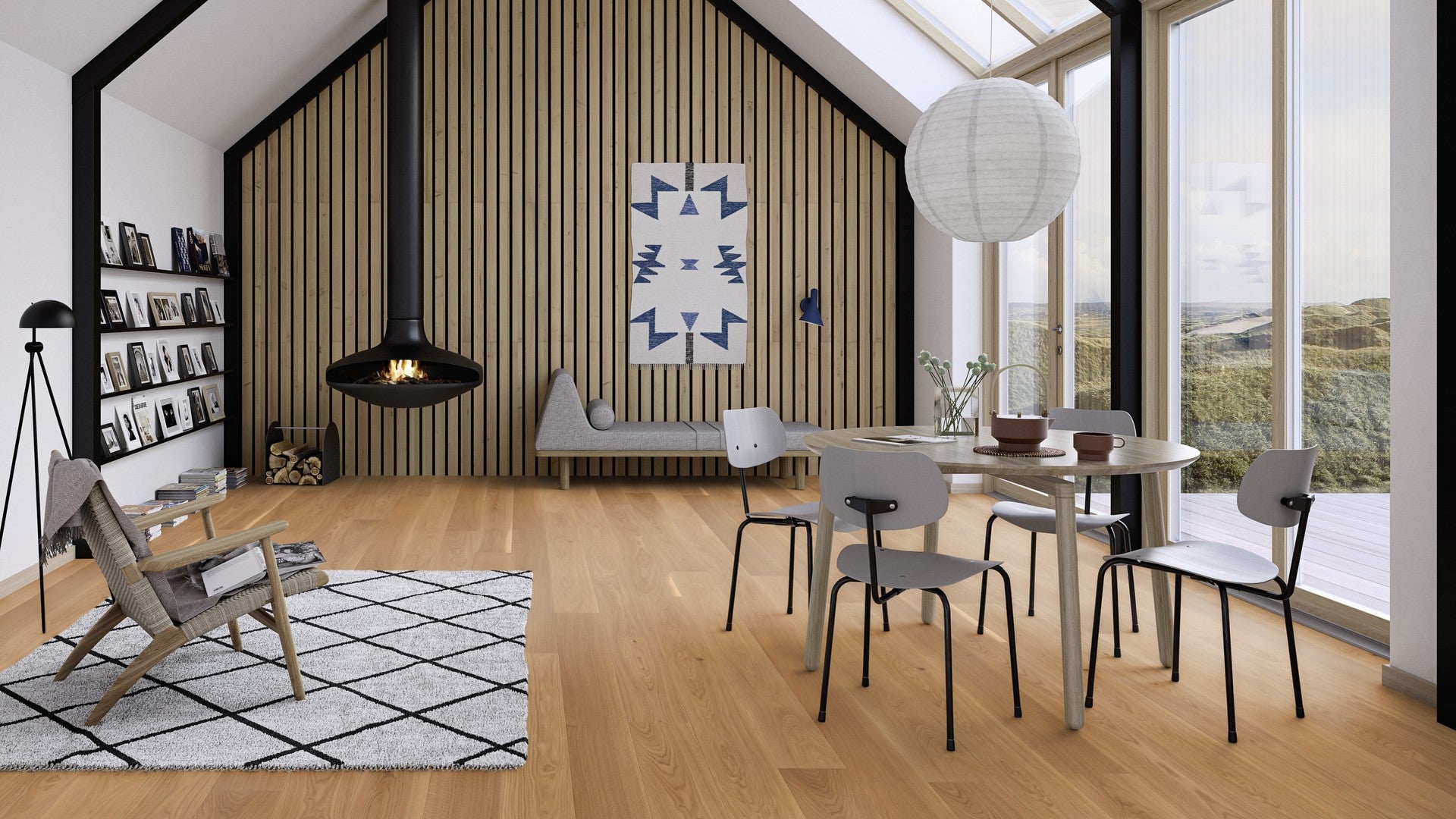 Boen Andante Engineered Oak Planks Flooring, Unbrushed & L/Matt: 14.0 x 181 x 2,200 mm