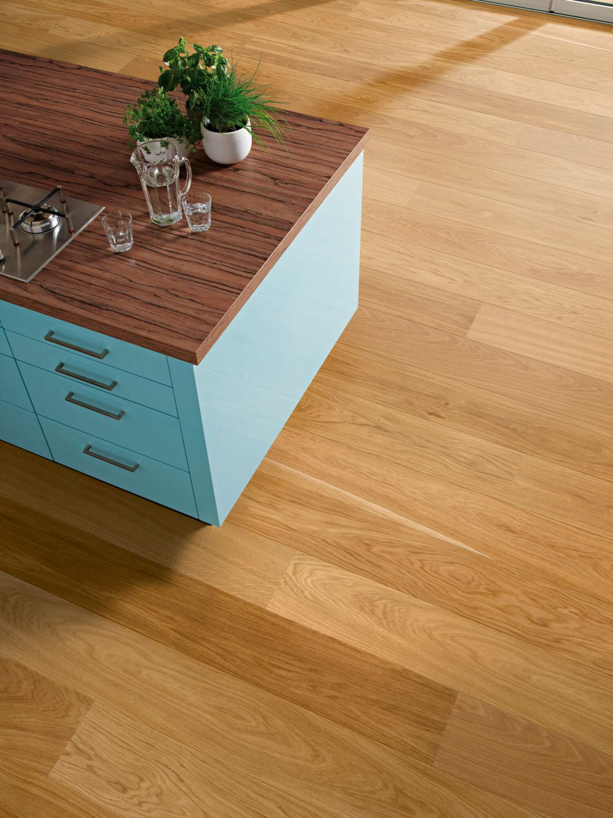 Boen Andante Engineered Oak Planks Flooring, Brushed & L/Natural: 14.0 x 181 x 2,200 mm