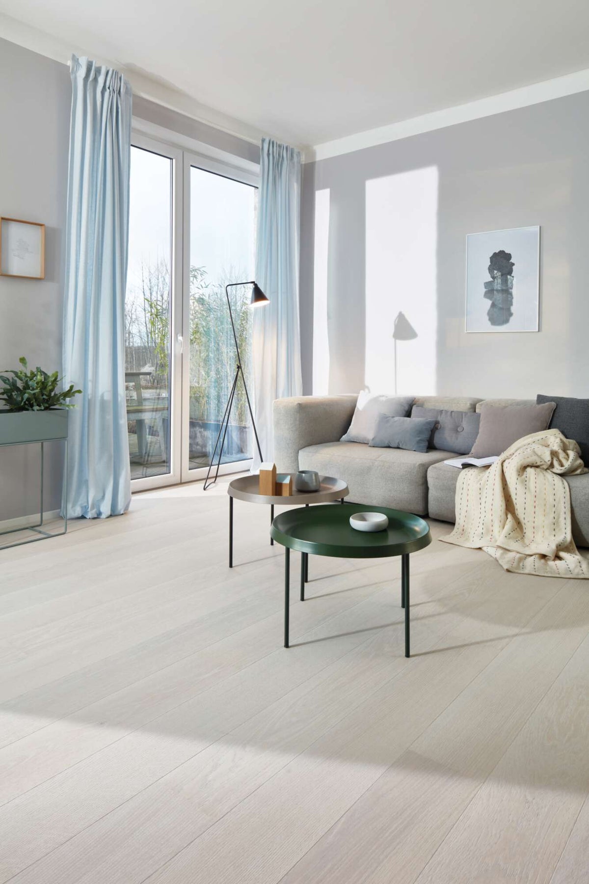 Boen Andante Engineered White Oak Planks Flooring, Brushed & L/Pure: 14.0 x 209 x 2,200 mm