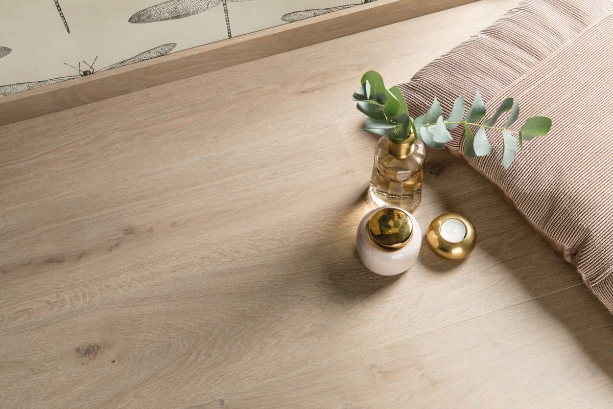Boen Animoso Engineered Warm Grey Oak Planks Flooring, Brushed & L/Pure: 14.0 x 209 x 2,200 mm