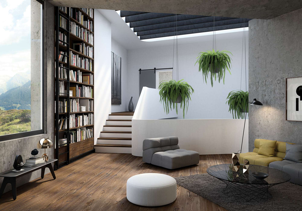 Boen Espressivo Engineered Antique brown Oak Planks Flooring, Brushed & L/Natural: 14.0 x 209 x 2,200 mm