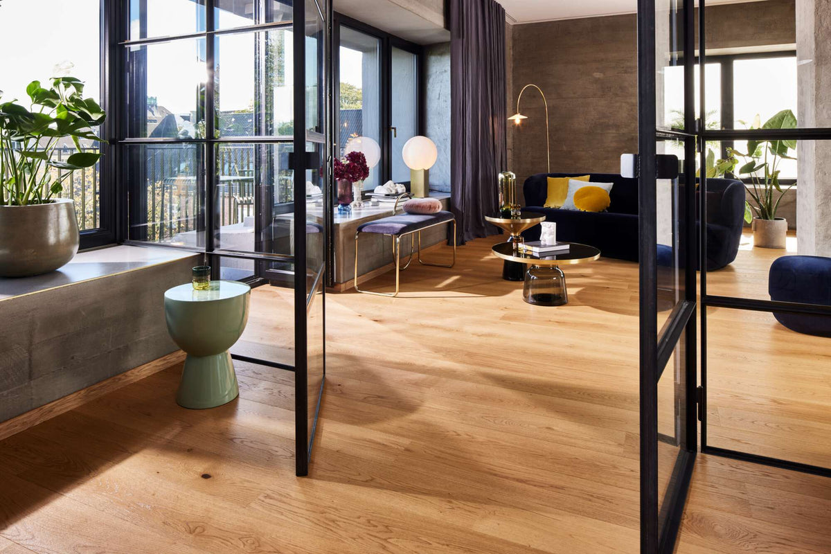 Boen Animoso Engineered Soft Brown Oak Planks Flooring, Brushed & L/Matt Pro: 14.0 x 209 x 2,200 mm