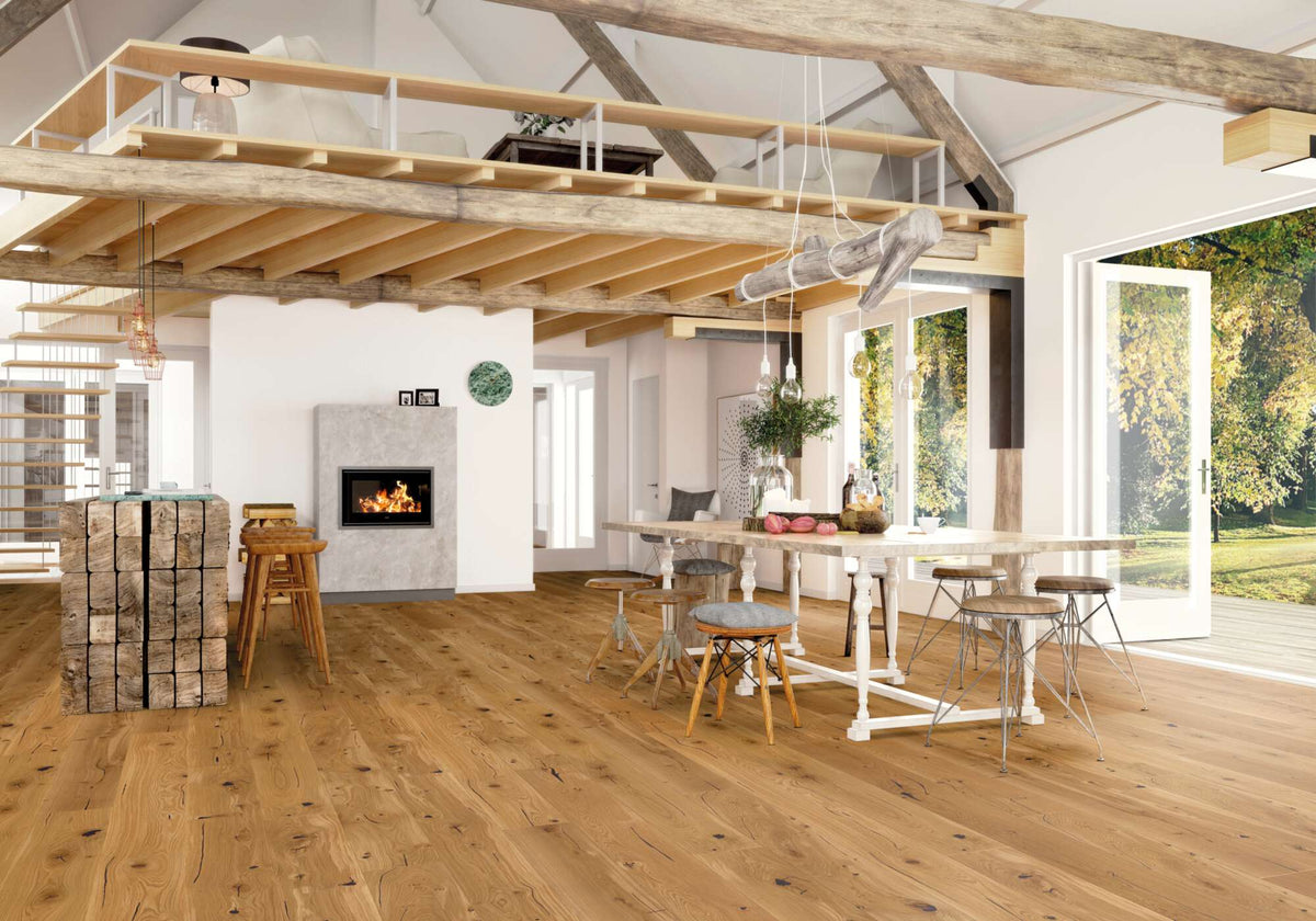 Boen Espressivo Engineered Epocav Planks Flooring, Brushed & L/Natural: 14.0 x 209 x 2,200 mm