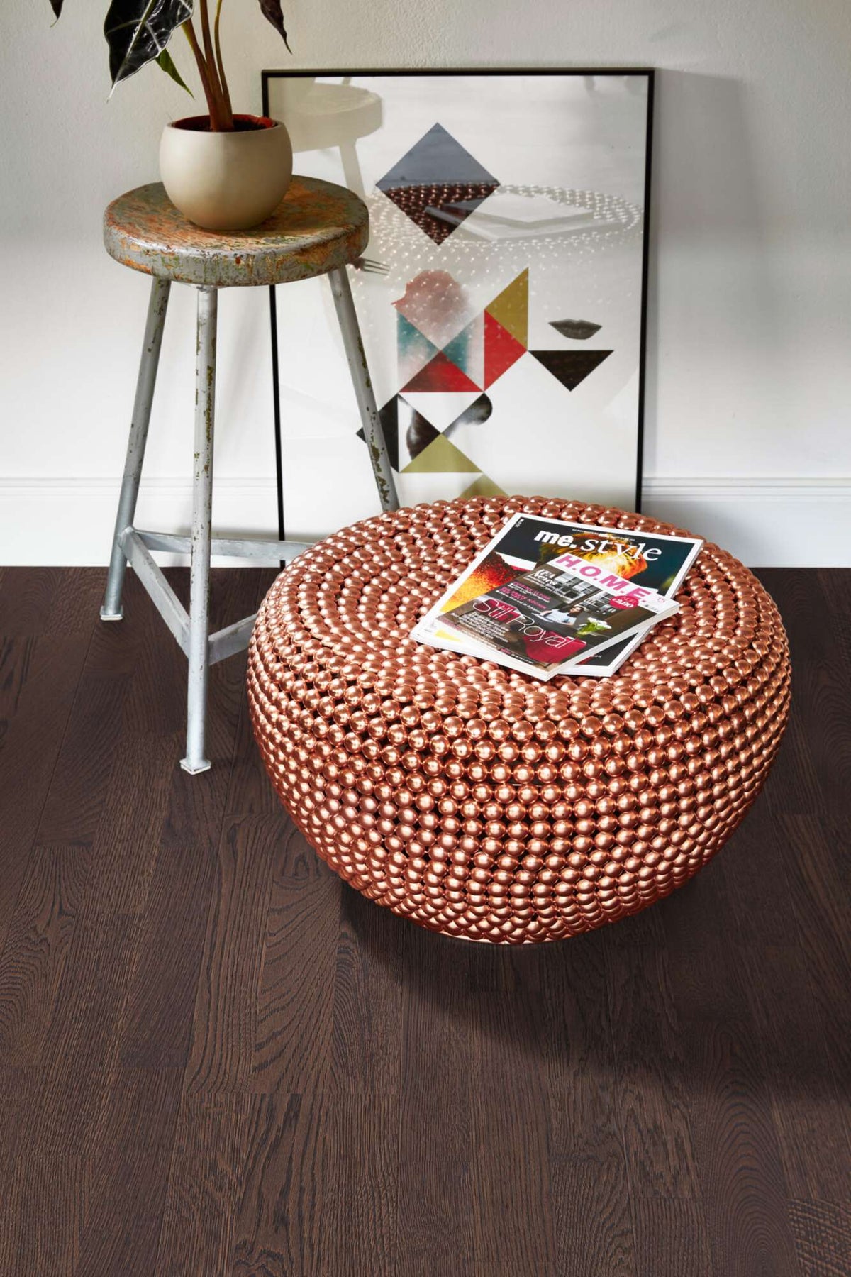 Boen Finale Engineered Brazilian Brown Oak Multi-Strip Flooring, Brushed & L/Pure: 14.0 x 215 x 2,200 mm