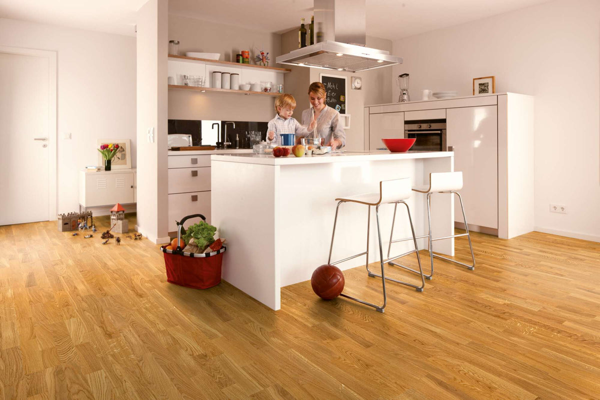 Boen Andante Engineered Oak Multi-Strip Flooring, L/Natural: 14.0 x 215 x 2,200 mm