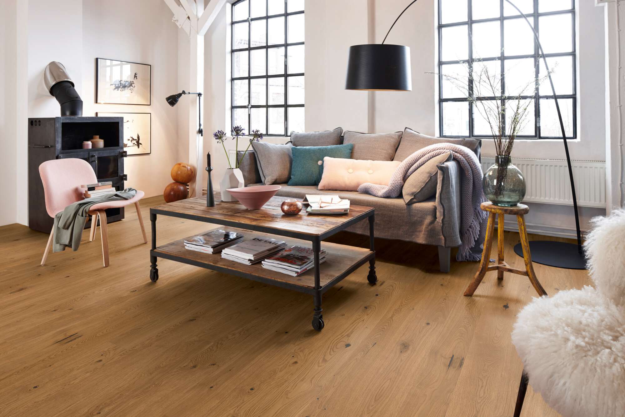 Boen Vivo Engineered Honey Oak Planks Flooring, Brushed & L/Natural: 14.0 x 138 x 2,200 mm