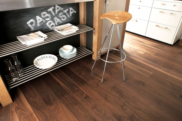 Boen Andante Engineered American Walnut Planks Flooring, L/Natural: 14.0 x 138 x 2,200 mm