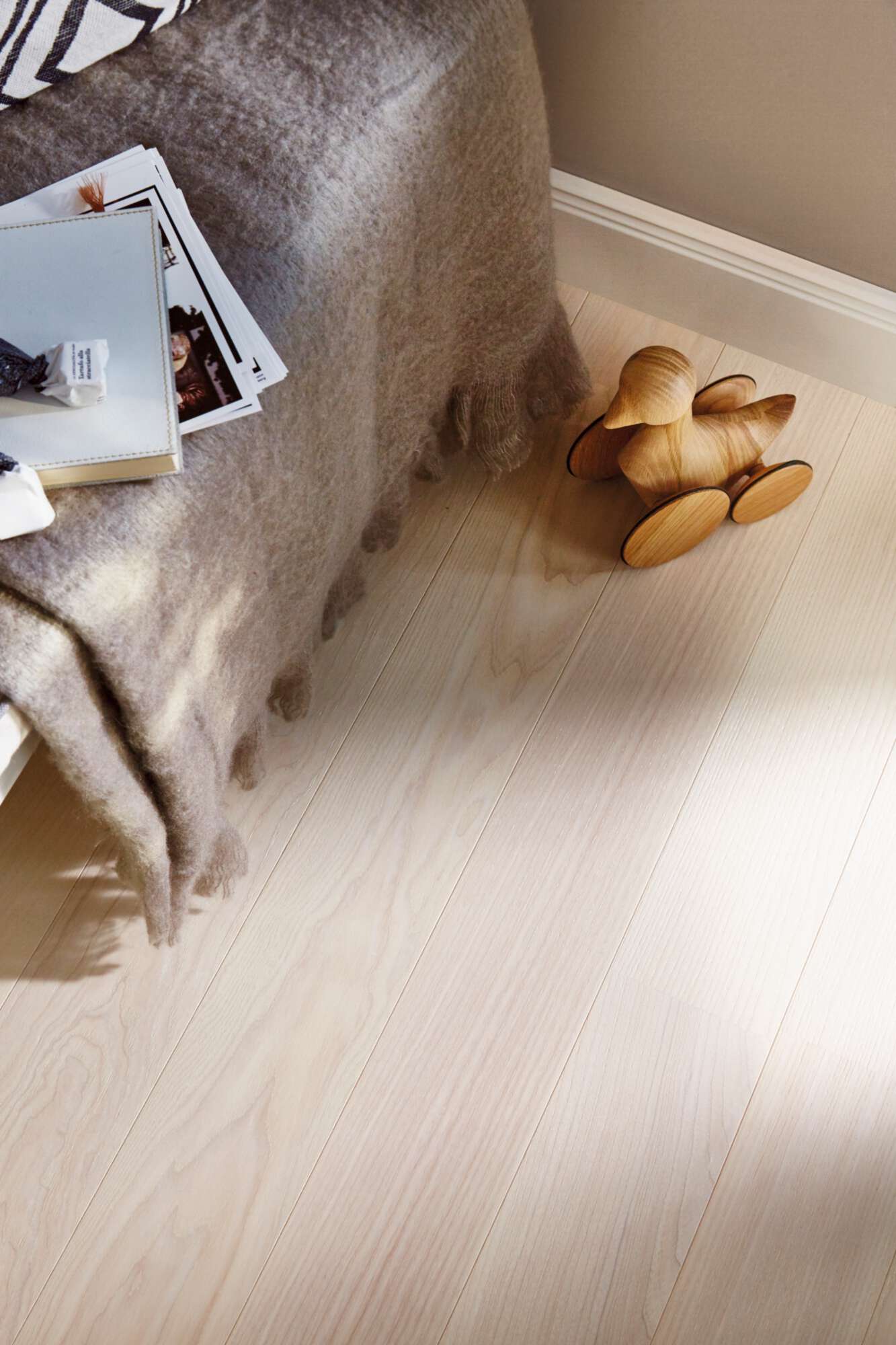 Boen Andante Engineered White Ash Planks Flooring, Brushed & L/Pure: 14.0 x 138 x 2,200 mm