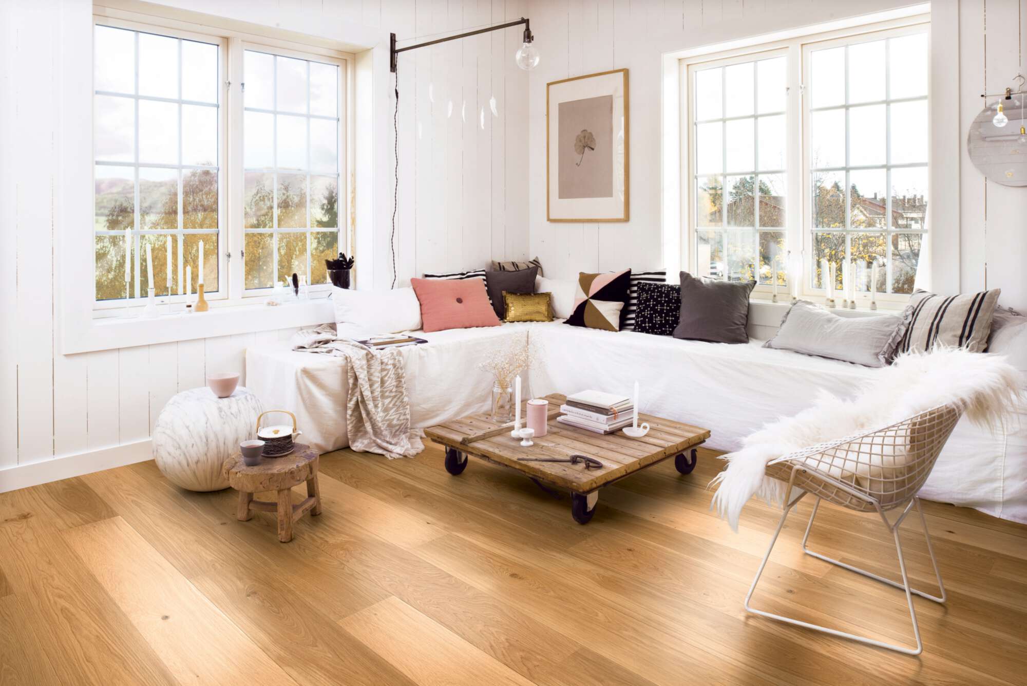 Boen Animoso Engineered Oak Planks Flooring, L/Natural: 14.0 x 209 x 2,200 mm