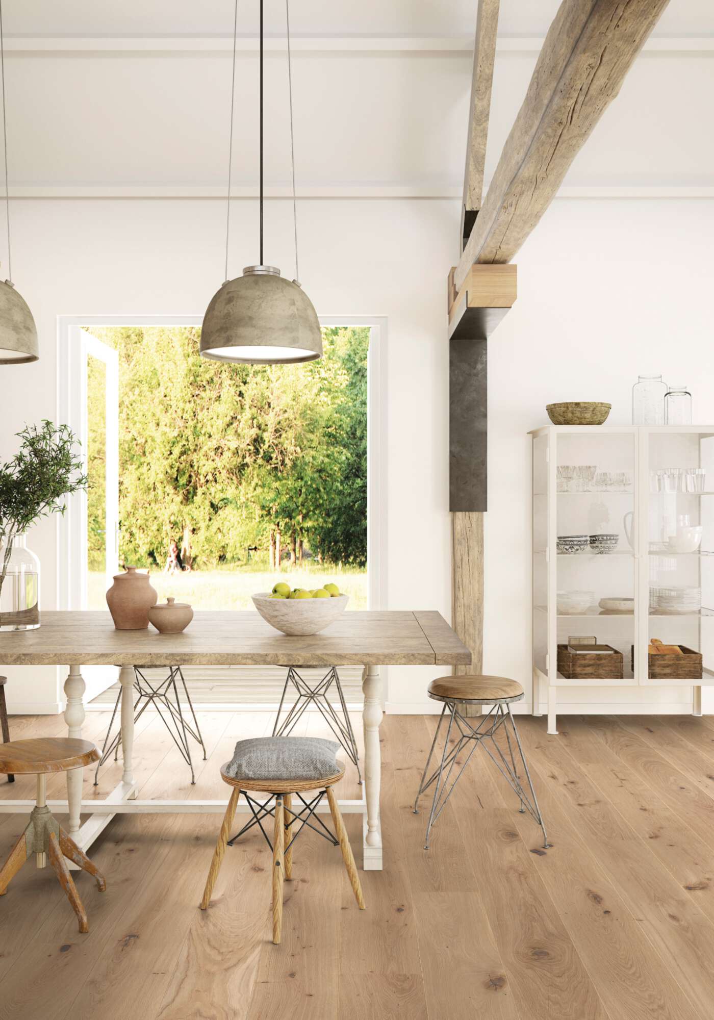 Boen Vivo Engineered Oak Planks Flooring, Brushed & L/Pure: 14.0 x 209 x 2,200 mm
