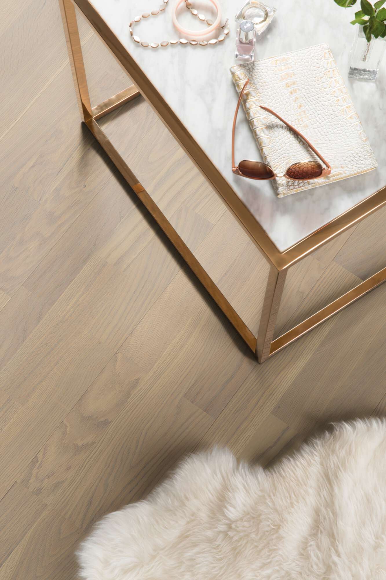 Boen Finale Engineered Warm Cotton Oak Multi-Strip Flooring, Brushed & L/Pure: 14.0 x 215 x 2,200 mm