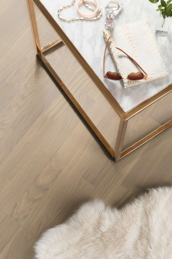 Boen Finale Engineered Warm Cotton Oak Multi-Strip Flooring, Brushed & L/Pure: 14.0 x 215 x 2,200 mm